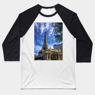 Eiffel Tower Replica at Paris Hotel - Las Vegas, Nevada Baseball T-Shirt